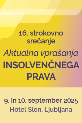 16. strokovno srečanje Aktualna vprašanja insolvenčnega prava