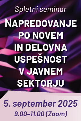 Napredovanje po novem in delovna uspešnost v javnem sektorju