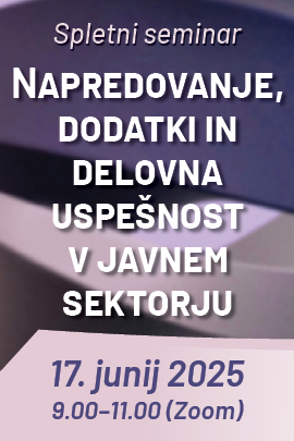 Napredovanje, dodatki in delovna uspešnost v javnem sektorju