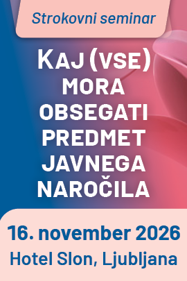 Kaj (vse) mora obsegati predmet javnega naročila